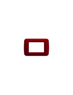 Sistema Gewiss de 3 plazas con placa Amaranto Classic Top GW22533